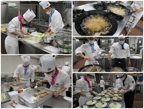 横浜調理師専門学校 夜間部２年生の給食実習