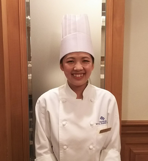 平成26年度卒業生 青木絵里子さん<br>株式会社ロイヤルパークホテル調理部洋食調理課勤務